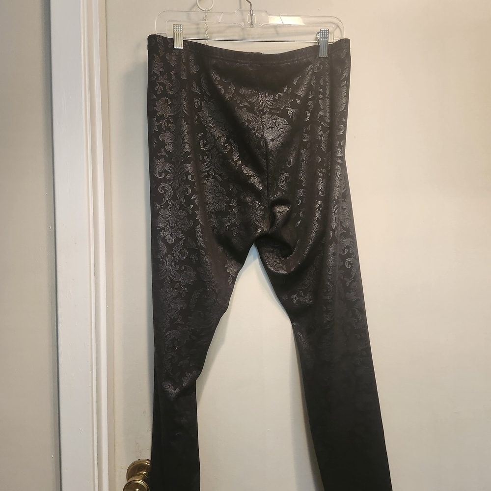 Simply Vera Vera Wang Black Patterned Leggings